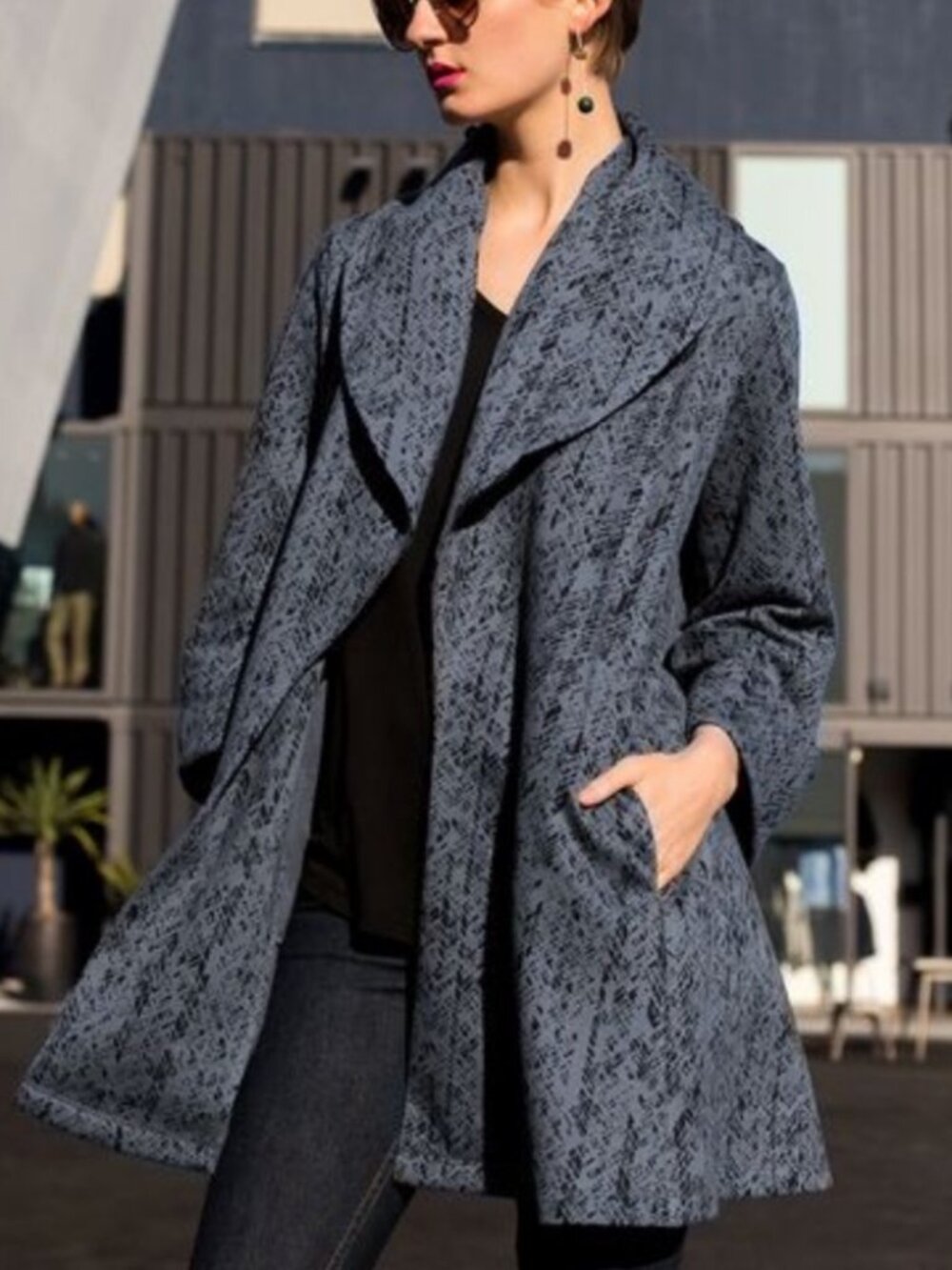 New Betabrand Gray Secret Sweatshirt Pom Jacket Medium